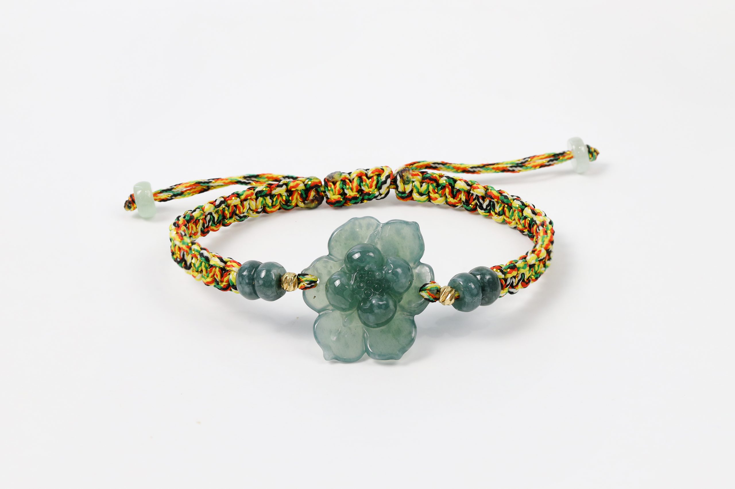 ខ្សែដៃប្រាំពណ៌ផ្កា Peony៖