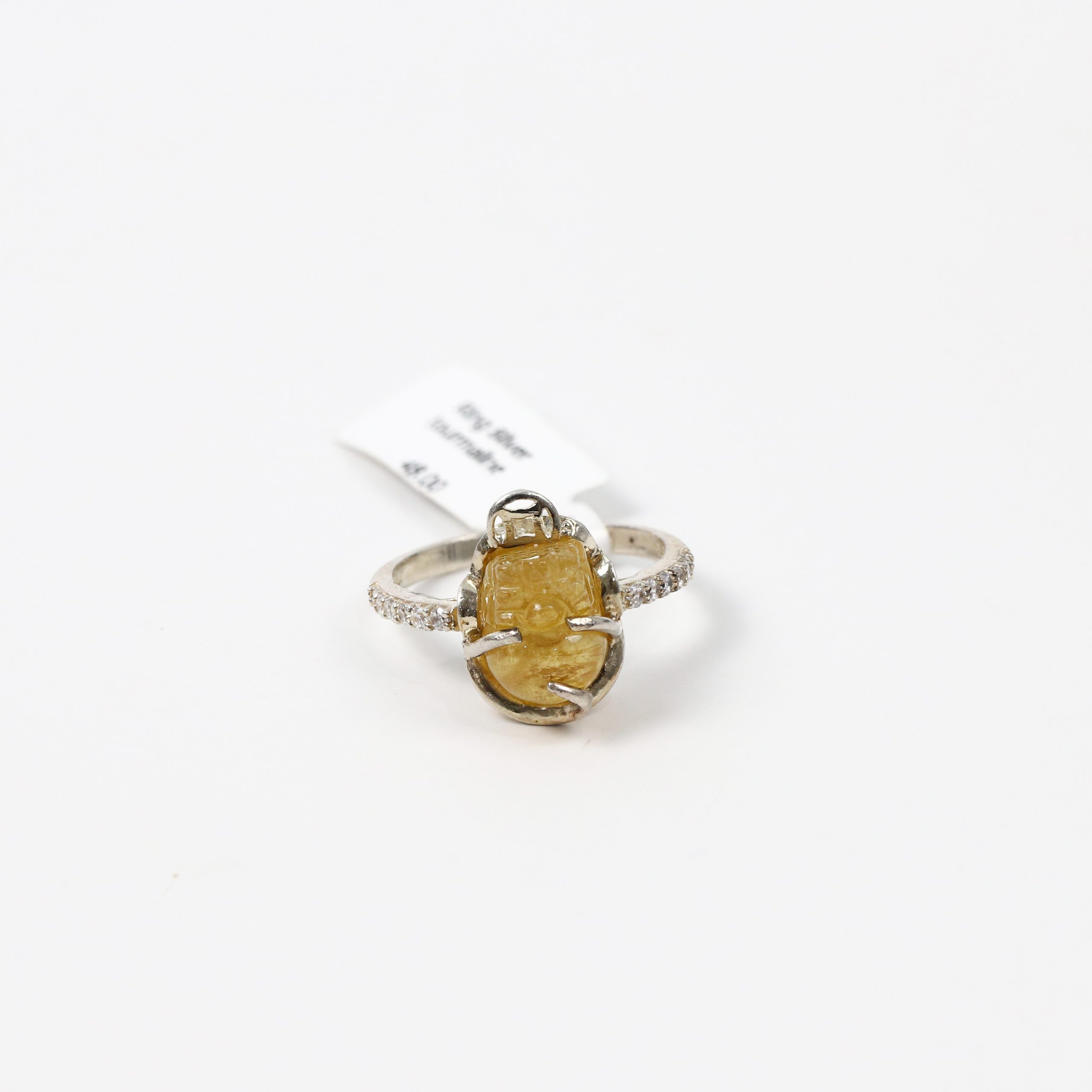 ចិញ្ចៀនភីសៀវត្បូង Tourmaline ប្រាក់ S925 - Image 3